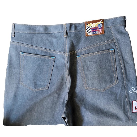 Jeff Hamilton Nascar Petty Men's 40 X 35" Gray Jeans Hot Wheels Baggy Wide Read - Picture 10 of 16